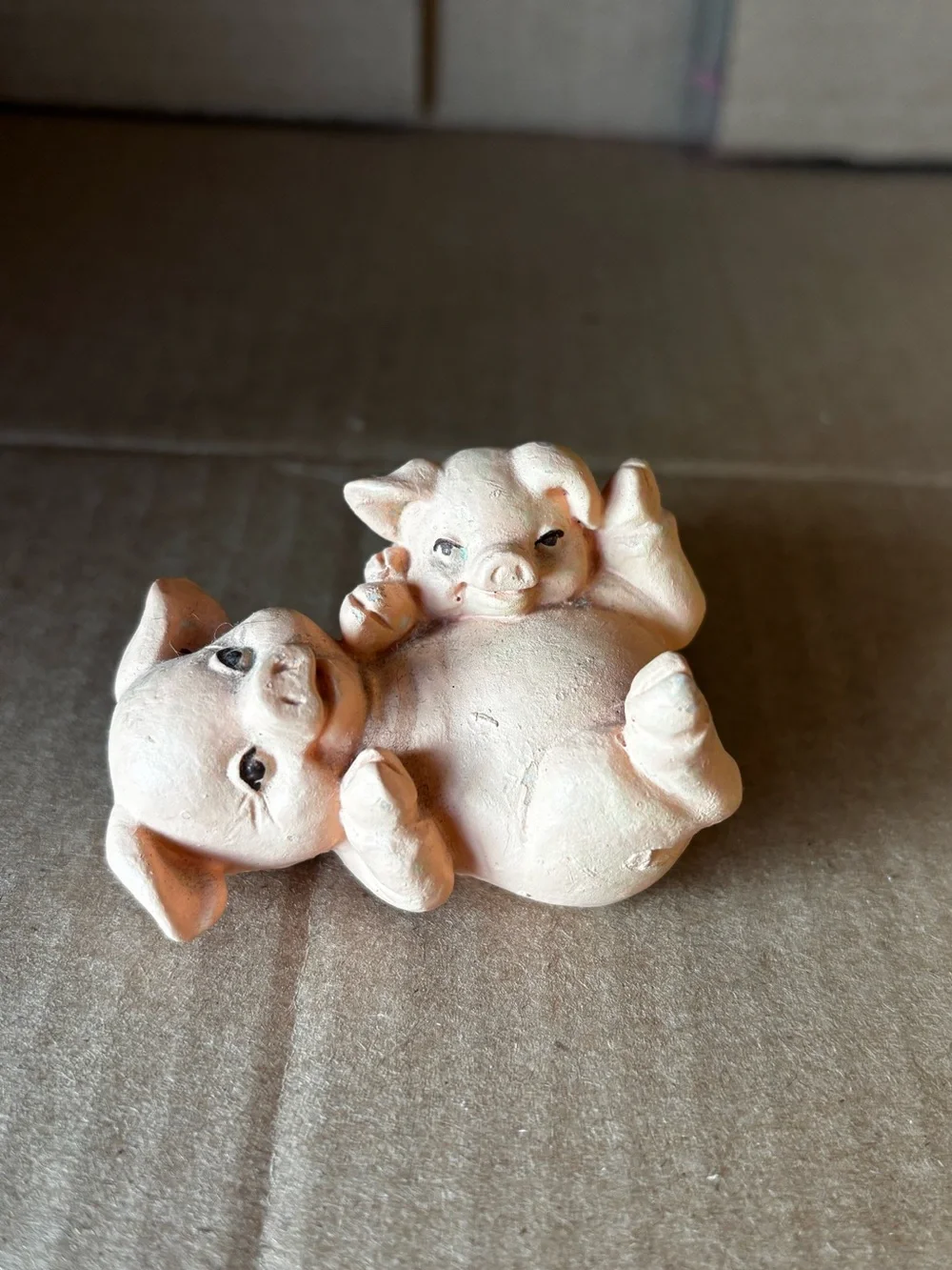 Adorable Mama Pig and Baby Pig Figurine 3”